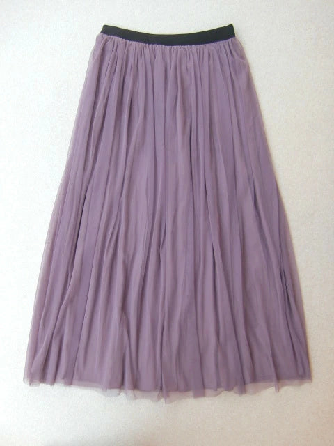 チュール×デシン リバーシブルスカート