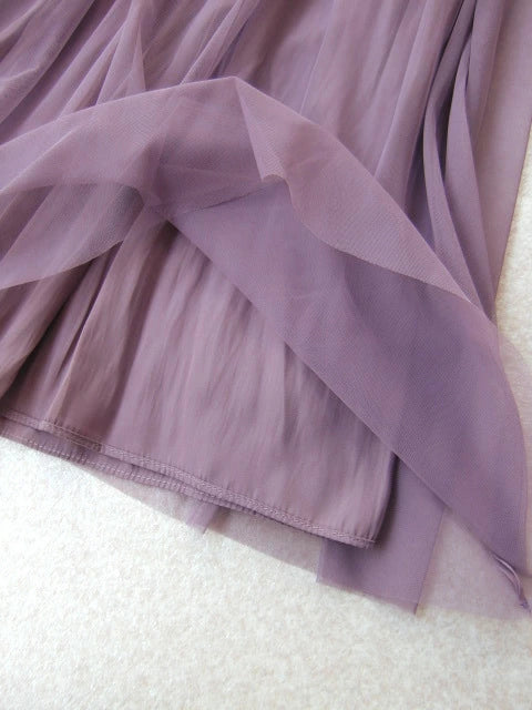 チュール×デシン リバーシブルスカート