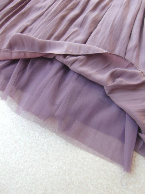 チュール×デシン リバーシブルスカート