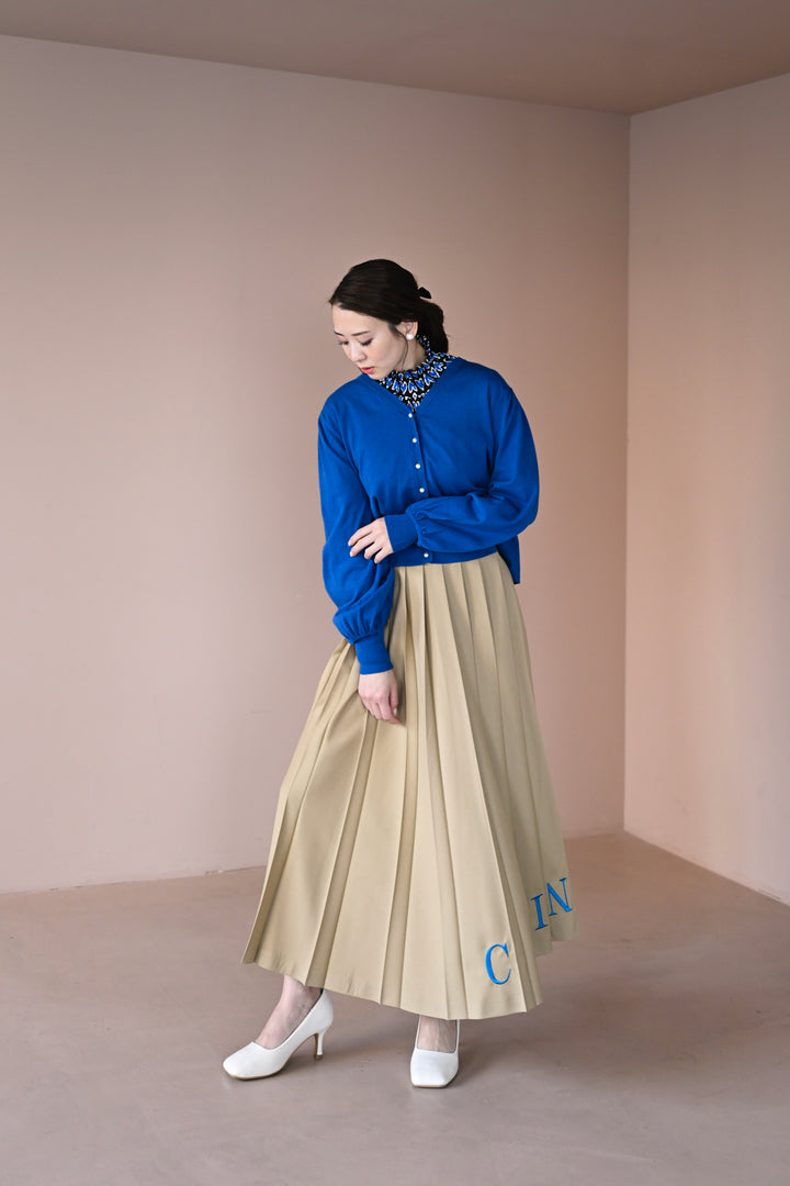 刺繍プリーツスカート