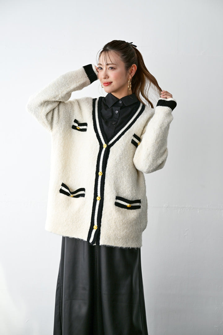 ブークレニットカーディガン