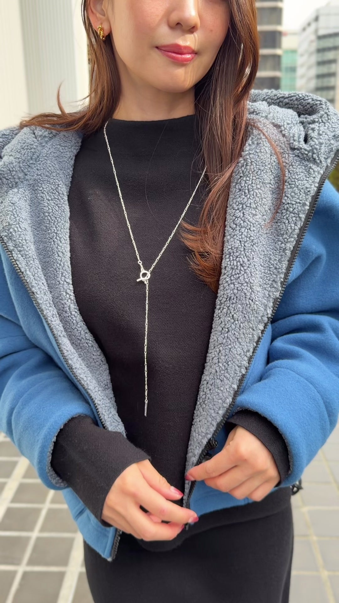 ボアフードショートコート