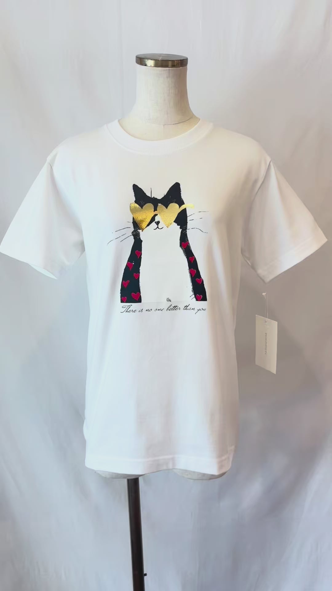 catプリントTシャツ