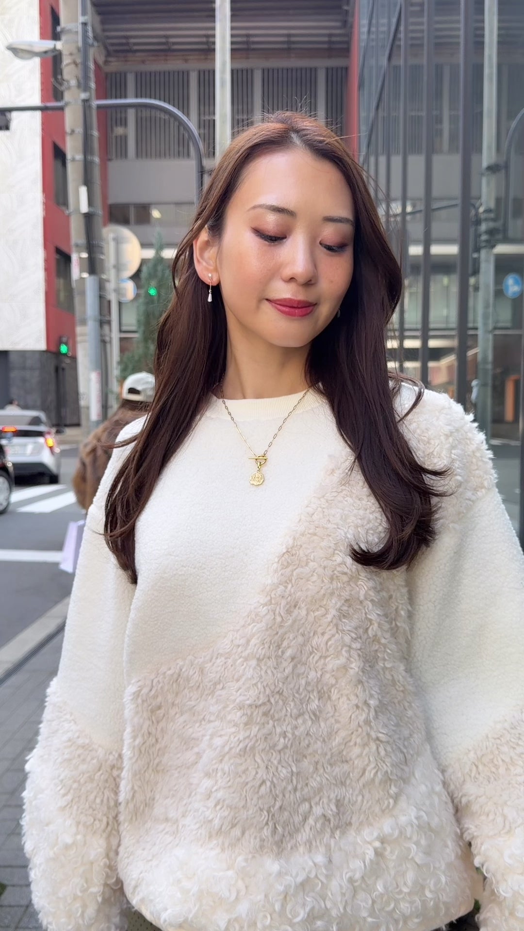 ボアコンビネーショントップス