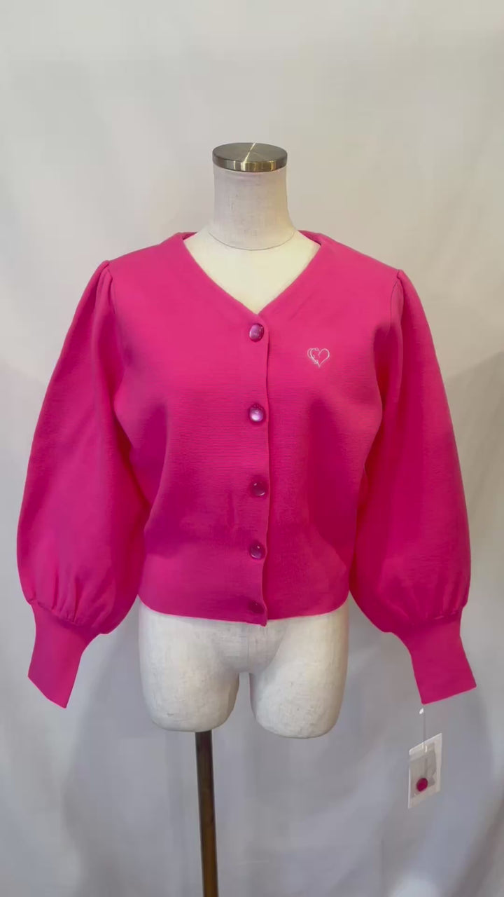 ハート刺繍カーディガン