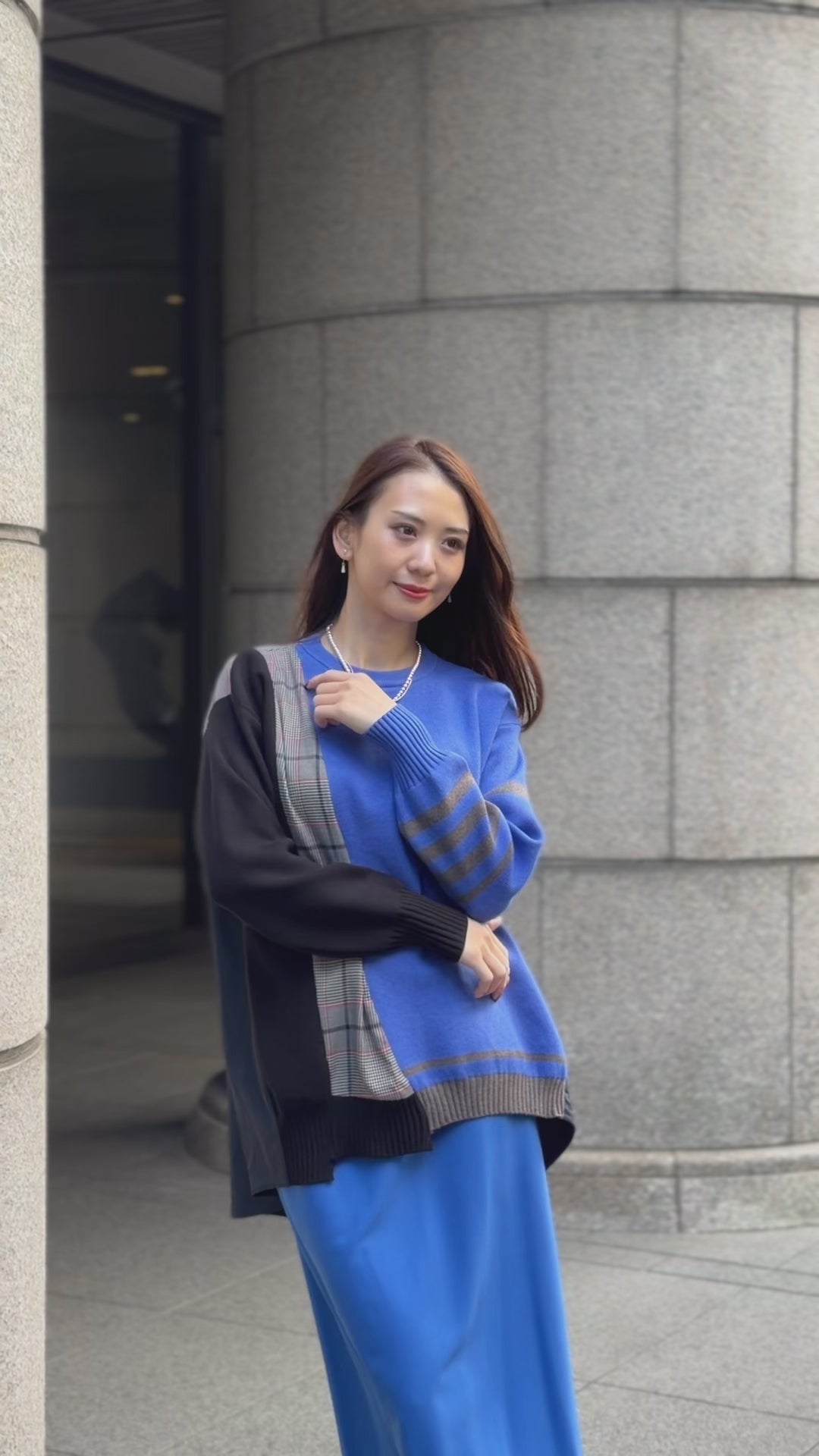 スイッチングニットプルオーバー